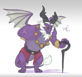 anthro beard belt blue_eyes bottomwear bracelet cane claws clothing elderly elderly_anthro elderly_male eyebrows eyewear facial_hair fangs glasses gold_(metal) gold_bracelet gold_jewelry hair hand_on_hip holding_cane holding_object horn jewelry loincloth male mature_anthro mature_male muscular muscular_anthro muscular_male necklace purple_body purple_scales scales scar simple_background smile solo spread_wings standing teeth thick_eyebrows underbite white_background white_hair wings defago activision mythology spyro_reignited_trilogy spyro_the_dragon asher_(spyro) rescued_dragons_(spyro) dragon mythological_creature mythological_scalie reptile scalie 2018 hi_res