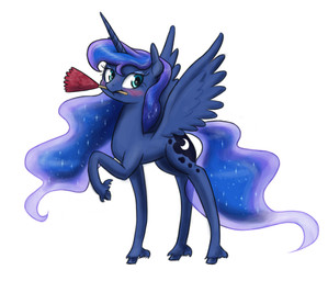 blue_body blue_eyes blue_fur blue_hair blush cleaning_tool feather_duster feathered_wings feathers female feral fetlocks fur hair holding_object_in_mouth hooves horn long_hair simple_background solo sparkles sparkling_hair white_background wings king-kakapo friendship_is_magic hasbro my_little_pony mythology princess_luna_(mlp) equid equine mammal mythological_creature mythological_equine winged_unicorn 2016