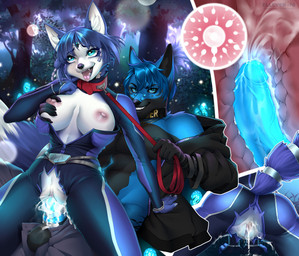 anthro anthro_on_anthro anthro_penetrated anthro_penetrating anthro_penetrating_anthro anus bioluminescence bodily_fluids breast_grab breasts clothed clothing collar cum cum_drip cum_in_uterus cum_in_vagina cum_inside cutaway cybernetics dripping duo facial_piercing fangs female female_penetrated furgonomic_piercing furgonomics genital_fluids genitals glowing glowing_genitalia glowing_penis hand_on_breast impregnation internal internal_vaginal leash leash_pull leashed_collar machine male male/female male_penetrating male_penetrating_female muzzle_piercing nipples nose_piercing open_mouth ovum partially_clothed penetration penile penile_penetration penis penis_in_vagina piercing sex sharp_teeth sperm_cell teeth tongue tongue_out torn_clothing uterus vaginal vaginal_penetration ellever-10 nintendo star_fox krystal_(star_fox) leopold_forzane canid canine fox mammal absurd_res hi_res