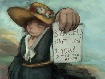 anthro belt clothed clothing detailed_background female flower flower_on_head hat headgear headwear list looking_at_viewer mountain note paint park plant solo text anon2000000 lagomorph leporid mammal rabbit 4:3 hi_res