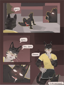 anthro biped blush bodily_fluids briefs bulge clothed clothing cum cum_in_mouth cum_inside dialogue drooling duo entranced genital_fluids half-closed_eyes holidays inside looking_pleasured male mind_control narrowed_eyes precum precum_through_clothing saliva sitting speech_bubble text underwear underwear_only wet wet_clothing gato_matero christmas gato_matero_(character) domestic_cat felid feline felis mammal 2025 comic english_text hi_res