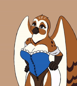anthro areola beak big_areola big_breasts breast_expansion breasts brown_areola brown_body brown_fur brown_nipples bursting_breasts bursting_out_of_clothing clothed clothing corset countershading expansion female fur growth hands_on_hips huge_breasts hyper hyper_breasts light lingerie navel nipples solo standing surprised topwear transformation wardrobe_malfunction wings majesticcorn_2000 mythology gwendolyn_(silberlynx) avian gryphon mythological_avian mythological_creature 2024 2d_animation animated digital_media_(artwork) english_description lighting