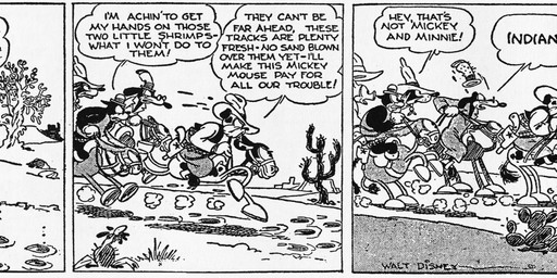 anthro bottomwear cactus clothed clothing cowboy_hat dialogue female feral gloves group handwear hat headgear headwear open_mouth outside pants plant quadruped text floyd_gottfredson roy_nelson disney public_domain pegleg_pete pete_(disney) sylvester_shyster bulldog canid canine canis domestic_dog equid equine horse mammal mastiff molosser 1930 20th_century absurd_res ancient_art black_and_white comic dated english_text hi_res long_image monochrome wide_image