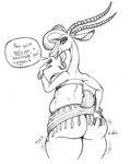 4:5 after_vore antelope anthro anthro_pred big_butt bottomwear bovid bracelet butt butt_grab butt_jiggle clothing coin_belt crop_top digestion digital_drawing_(artwork) digital_media_(artwork) disney female female_pred gazelle gazelle_(zootopia) giggle hand_on_butt hand_on_own_butt hi_res huge_butt jewelry jiggling killboo long_neck looking_at_butt looking_back love_handles mammal midriff monochrome rear_view shirt skirt slightly_chubby solo talking_to_prey tassels teasing thick_thighs thigh_jiggle tight_bottomwear tight_clothing tight_skirt topwear underbutt vore weight_gain wide_hipped_female wide_hips zootopia