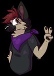 anthro black_body black_clothing black_fur black_nose black_pawpads black_shirt black_t-shirt black_topwear brown_eyebrows brown_eyes brown_inner_ear clothed clothing eyebrows fur gesture hair hand_gesture kerchief male male_anthro neckerchief neckwear pawpads purple_kerchief purple_neckerchief red_hair shirt simple_background smile snout solo t-shirt tan_body tan_fur topwear transparent_background v_sign whisker_spots jaspering lukas_solshepherd canid canine canis domestic_dog german_shepherd herding_dog mammal pastoral_dog 2017 alpha_channel cel_shading digital_drawing_(artwork) digital_media_(artwork) half-length_portrait portrait shaded