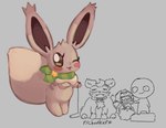 biped brown_body brown_fur female fur humor kerchief neckerchief neckwear one_eye_closed semi-anthro smile solo standing conditional_dnp labbit_(artist) nintendo pokemon pokemon_mystery_dungeon spike_chunsoft pudi_(labbit) trailmix_(not_a_furfag) eevee generation_1_pokemon hybrid pikachu pokemon_(species) hi_res