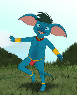 balls bottomwear claws clothed clothing dancing feet genitals ineffective_clothing ineffective_loincloth jewelry loincloth male nipples solo topless tribal wardrobe_malfunction young charmandrigo alien asar absurd_res hi_res