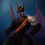 anthro barazoku clothing male military solo uniform undeadkitty13 pride_(undeadkitty13) demon humanoid 1:1 hi_res