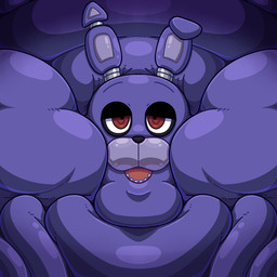 anthro big_cheeks black_eyebrows black_nose blobby chubby_cheeks eyebrows front_view huge_cheeks hyper_cheeks looking_at_viewer machine male morbidly_obese morbidly_obese_anthro morbidly_obese_male obese obese_anthro obese_male open_mouth open_smile overweight overweight_anthro overweight_male purple_body purple_ears purple_inner_ear red_eyes red_mouth smile smiling_at_viewer solo teeth xxedge five_nights_at_freddy's scottgames bonnie_(fnaf) animatronic lagomorph leporid mammal rabbit robot robot_anthro 1:1 2026 cel_shading colored digital_media_(artwork) headshot_portrait portrait shaded