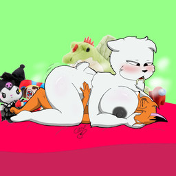 anthro bed big_breasts big_butt black_nipples blush breasts butt dark_nipples dominant dominant_female duo female forced fur furniture male male/female nipples orange_body orange_fur plushie rape sex size_difference white_body white_fur foxchen ambient_among_us among_us glitch_productions innersloth onegai_my_melody sanrio the_amazing_digital_circus chen_(foxchen) kuromi pomni_(tadc) bear canid canine demon dinosaur fox lagomorph leporid mammal polar_bear prehistoric_species rabbit reptile saurischian scalie spinosaurid spinosaurus theropod ursine 1:1 hi_res