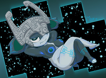anthro armor big_ears bodypaint breasts claws clothing cosplay erect_nipples female fused_shadow headgear headwear helmet nipples slightly_chubby slightly_chubby_female solo mossycl nintendo pokemon the_legend_of_zelda twilight_princess fan_character midna nadine_(mossycl) generation_1_pokemon imp mammal nidorina pokemon_(species) rodent hi_res