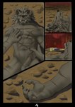 anthro balls blaidd_(elden_ring) canid canine canis comic digital_media_(artwork) duo elden_ring fromsoftware fur genitals hair humanoid_genitalia humanoid_penis male male/male mammal muscular muscular_anthro muscular_male nipples nude penis red8ean selfcest sex square_crossover wolf