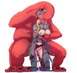 3_fingers 3_toes acid armor belt big_breasts big_penis blonde_hair bodily_fluids bracers breastplate breasts clothed clothing cum cum_drip cum_in_mouth cum_in_vagina cum_inside cum_on_breasts defeat defeat_sex defeated dripping duo empty_eyes exposed_breasts eyeless fantasy feet female fingers forced front_view genital_fluids genitals greaves hair hand_on_belly headgear helmet interspecies kissing kneeling larger_male male male/female melee_weapon mind_break not_furry oral pale_skin partially_clothed penetration penis plate_armor proboscis_(anatomy) rape red_body red_skin sex simple_background size_difference smaller_female sword teratophilia toes trunk_(anatomy) vaginal vaginal_penetration weapon shirami_(artist) demon human humanoid mammal monster monstrous_humanoid hi_res