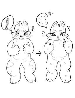 ambiguous_gender anthro biped black_nose clothed clothing costume eyebrows eyelashes fursuit implied_transformation nude simple_background snout solo species_transformation speech_bubble standing transformation zipper xeppir mammal unknown_species 2026 hi_res monochrome