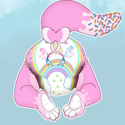 abdl accessory ageplay anthro bodily_fluids bow_ribbon clothed clothing diaper feces femboy fur genital_fluids male messy pink_body pink_fur roleplay soiled_diaper soiling solo sprinkles sprinkles_on_tail unclean_diaper used_diaper using_diaper wearing_diaper marealeopard tykables tykables_unicorns katiepup mammal mustelid otter river_otter 1:1