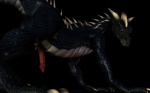 3d black_dragon blue_eyes claws dragon dragonfood erection feral horn male penis scales scalie solo spikes
Rating: Explicit
Score: 7
User: furmann
Date: November 21, 2012