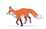 ambiguous_gender black_nose brown_body brown_fur brown_legs dipstick_ears dipstick_tail ear_markings feral fur markings multicolored_body multicolored_ears multicolored_fur orange_body orange_eyes orange_fur side_view simple_background smile solo tail tail_markings white_background white_body white_fur azoomer canid canine fox mammal 2023 hi_res