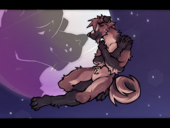anthro duo floating male male/male romantic romantic_couple canid canine canis domestic_dog mammal 4:3 hi_res