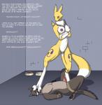 animal_genitalia bdsm black_sclera blue_eyes bondage bound bowl breasts canine canine_penis chest_tuft cock_and_ball_torture digimon domination english_text eyes_closed facial_markings female foot_fetish fur gag male mammal markings nipples nude penis precum pussy raevild renamon ring_gag teasing text tuft
Rating: Explicit
Score: 4
User: ChestFox
Date: March 13, 2014