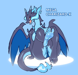 5_toes anthro anthrofied barefoot breasts butt claws clothed clothing feet female fire foot_focus humanoid_feet membrane_(anatomy) membranous_wings plantigrade pokemorph red_eyes simple_background soles solo tail text toe_claws toes tongue wings fundacionpata mythology nintendo pokemon dragon elemental_creature generation_6_pokemon mega_charizard mega_charizard_x mega_evolution mythological_creature mythological_scalie pokemon_(species) scalie digital_media_(artwork) hi_res