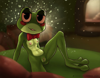 anthro breasts cartoonfrog cartoonstyle characterart characterdesign circus creaturedesign digitalcircus entertainer expressive expressivepose fandom fantasy fanwork female frogcharacter genitals glitchproductions mascot nude performer playful senich_uwu_(senya) softshading solo stylized surrealism theamazingdigitalcircus vulva webseries whimsical whimsicalart senich_uwu glitch_productions the_amazing_digital_circus fan_character ribbit_(tadc) amphibian amphibian_humanoid animal_humanoid frog frog_humanoid humanoid digital_media_(artwork)