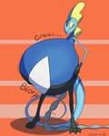 2019 4:5 anthro belly belly_expansion belly_inflation big_belly blue_body bodbloat expansion generation_8_pokemon hand_on_belly hi_res hose hose_inflation huge_belly hyper hyper_belly inflation inflation_fetish inteleon liquid_inflation male nintendo onomatopoeia poha_(bodbloat) pokemon pokemon_(species) signature simple_background solo sound_effects tail text tongue tongue_out tube_bulge water_inflation yellow_frill