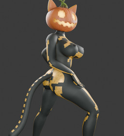 anthro big_breasts big_butt breasts butt cat_tail female food for_a_head fruit fur orange_body orange_fur plant pumpkin pumpkin_head solo wide_hips silly_fox epic_games fortnite spice_(fortnite) felid feline mammal object_head 3d_(artwork) digital_media_(artwork) hi_res