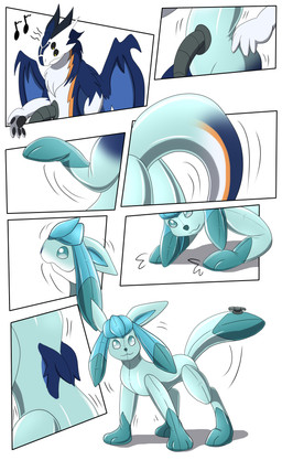 4_eyes air_valve ambiguous_gender anthro anthro_to_feral biped black_pawpads black_sclera blue_body blue_markings comic_panel countershade_fur countershading dipstick_tail feral fur gloves_(marking) horn leg_markings markings mask membrane_(anatomy) membranous_wings motion_lines multi_eye no_pupils nude orange_markings pawpads pool_toy pooltoy_transformation quadruped simple_background smile socks_(marking) solo standing tail tail_markings transformation transformation_sequence white_background white_body white_countershading wings yellow_eyes wolferion mythology nintendo pokemon kreldis_(xello2203) dragon eeveelution furred_dragon furred_scalie generation_4_pokemon glaceon mythological_creature mythological_scalie pokemon_(species) scalie zaex 2020 3:5 absurd_res colored comic hi_res shaded