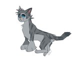 balls blue_sclera feral fur genitals grey_body grey_fur male solo solflatter warriors_(book_series) ashfur_(warriors) domestic_cat felid feline felis mammal