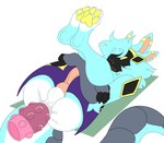 4_ears anal anal_penetration anthro backsack balls bent_legs big_butt big_tail blue_body blue_fur blue_hair bumped_dildo butt crossed_arms curled_up dildo dipstick_ears dipstick_limbs ear_markings eyes_closed feet feet_up femboy flexible folded fur genitals glistening glistening_dildo glistening_sex_toy hair hugging_legs jiggling knees_pulled_up knot knotted_penis large_penetration legs_together legs_up looking_pleasured lube_in_ass lube_on_dildo lying machine male male_penetrated multi_ear multicolored_body multicolored_ears multicolored_fur nubbed_dildo nude on_back on_ground open_mouth pawpads paws penetration penis penis_tuck perineum pink_dildo pink_inner_ear pink_penis presenting presenting_hindquarters protogen_visor screen screen_face sex sex_toy solo submissive submissive_male tail thick_thighs three-quarter_view tuft white_body white_fur yellow_pawpads pilvi_owo festive_winter fish hybrid marine protogen shark animated short_playtime
