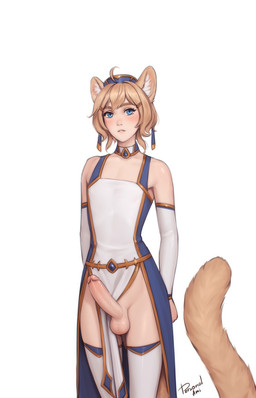 balls blonde_hair clothed clothed_humanoid clothed_male clothing erection femboy front_view genitals hair humanoid_genitalia humanoid_penis looking_at_viewer male male_humanoid penis simple_background slim solo standing tail personalami florian_(personalami) humanoid 2025 digital_drawing_(artwork) digital_media_(artwork) hi_res
