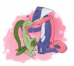 2014 2_fingers anthro argon_vile bodily_fluids cum cum_on_partner cum_on_self cumshot digital_media_(artwork) duo ejaculation feet fingers frottage generation_3_pokemon generation_6_pokemon genital_fluids greninja grovyle heart_symbol hi_res hug kissing kneeling long_tongue looking_at_another looking_at_partner male male/male membrane_(anatomy) nintendo orgasm penile pokemon pokemon_(species) sex size_difference standing toes tongue webbed_feet webbed_hands