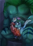 amphibian biceps blue_skin cum dota_2 dragonasis erection fins gay glans green_skin humanoid_penis leviathan_the_tidehunter male nude pecs penis size_difference slark_the_nightcrawler stripes yellow_eyes
Rating: Explicit
Score: 18
User: Der_Traubenfuchs
Date: January 27, 2013