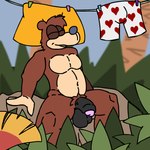 anthro balls flaccid foreskin genitals humanoid_genitalia humanoid_penis laundry male nude penis solo kakroon banjo-kazooie rareware banjo_(banjo-kazooie) kazooie avian bear bird breegull mammal 1:1