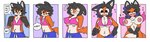 >_< anthro areola belly_tuft bet black_hair blue_highlights breast_growth breasts chest_tuft clothing countershading emanata eyes_closed female fur gender_transformation genitals growth growth_lines hair highlights_(coloring) linear_sequence male markings mtf_transformation nipples open_mouth orange_body orange_fur pink_highlights pussy snap solo sweat_emanata tongue tongue_out transformation transformation_sequence transformative_clothing tuft undressing wardrobe_malfunction whisker_markings popstick domi_(dominicdeerfox) fletcher_fox canid canine fox mammal red_fox true_fox 2023 digital_drawing_(artwork) digital_media_(artwork) hi_res