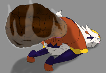 anthro anus belly big_belly excessive_feces feces female gaping gaping_anus genitals hyper hyper_feces pooping scatplay simple_background solo tail vulva blargamie nintendo pokemon cinderace generation_8_pokemon humanoid lagomorph mammal pokemon_(species) 2024 absurd_res digital_drawing_(artwork) digital_media_(artwork) hi_res