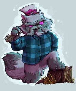 3_toes 4_fingers anthro axe axe_guitar barefoot biped black_nose bottomless claws clothed clothing collared_shirt dress_shirt electric_guitar eyebrows facial_hair fangs feet finger_claws fingers fluffy fluffy_tail front_view fur grey_background grey_body grey_fur grey_tail guitar looking_away male melee_weapon musical_instrument mustache pattern_clothing pattern_shirt pattern_topwear pink_sclera plaid plaid_clothing plaid_shirt plaid_topwear plucked_string_instrument semi-anthro shirt simple_background solo step_pose string_instrument tail teeth toes topwear tree_stump weapon k0rdi4n dreamworks kipo_and_the_age_of_wonderbeasts netflix yumyan_hammerpaw domestic_cat felid feline felis mammal 2020 digital_media_(artwork) full-length_portrait hi_res portrait signature