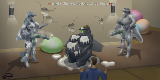 aircraft balls belly big_balls big_belly big_breasts big_penis black_body blue_clothing blue_suit bodily_fluids breasts c-70_hunter-b_ucav camo camo_print clothing condom condom_in_mouth cracked_wall cum cum_ballooning cum_drip cum_everywhere cum_inflation cum_inside cum_on_belly cum_on_body cum_on_breasts cum_on_face cum_on_ground dialogue dripping excessive_cum excessive_genital_fluids eyeless female filled_condom genital_fluids genitals green_lipstick grey_body group gynomorph hair hand_on_belly hand_on_hip huge_balls huge_belly huge_breasts huge_penis hyper hyper_belly inflation inside intersex intersex/female kiss_mark kiss_mark_on_balls kneeling lips lipstick lipstick_on_penis machine makeup male messy mouth_hold multicolored_body musk musk_clouds navel neck_bulge nipples object_in_mouth outie_navel penis sexual_barrier_device short_hair standing su-57 suit text thick_lips thick_thighs trio_focus two_tone_body vehicle wall_lamp wings affront f-35 aircraft_humanoid human humanoid living_aircraft living_machine living_vehicle mammal hi_res signature