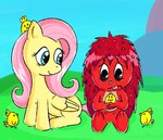 anthro dandruff duo female female/female feral fur grass hair looking_at_another outside pink_hair plant quill_hair quills_(anatomy) red_body red_fur red_quills sitting teal_eyes wings worried worried_face worried_look yellow_body yellow_fur young candy-swirl friendship_is_magic happy_tree_friends hasbro my_little_pony mythology flaky_(htf) fluttershy_(mlp) chick equid equine mammal mythological_creature mythological_equine pegasus porcupine rodent