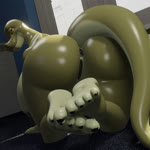 5_toes all_fours anthro anus big_breasts big_butt black_nails breasts butt butt_focus colored_nails countershade_feet countershading detailed_background feet female genitals huge_breasts huge_butt humanoid_feet inside looking_at_viewer looking_back looking_back_at_viewer mature_anthro mature_female multicolored_body multicolored_scales nails non-mammal_breasts nude orange_eyes plantigrade pussy scales soles solo thick_thighs toes two_tone_body two_tone_scales two_tone_tail yellow_sclera conditional_dnp telehypnotic zp92 margret_stalizburg reptile scalie snake 1:1 2020 3d_(artwork) 3d_animation animated digital_media_(artwork) no_sound short_playtime webm