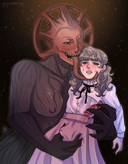 black_body black_skin blush blush_lines bodily_fluids bottomwear claws clothing cum cum_in_clothing cum_through_clothing erection erection_under_clothing face_lick female female/female genital_fluids human_on_humanoid human_on_monster interspecies licking licking_another long_tongue nervous nervous_sweat pink_bottomwear pink_clothing pink_skirt red_eyes red_face scar sharp_teeth size_difference skirt sweat sweaty_face teeth tongue wet wet_clothing yoyowhalee dysmorphia_(fear_and_hunger) marina_(fear_and_hunger) samarie_(fear_and_hunger) human humanoid mammal monster monstrous_humanoid moonscorched 2024 absurd_res digital_drawing_(artwork) digital_media_(artwork) english_description hi_res signature trans_(lore) trans_woman_(lore)