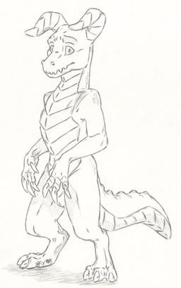anthro claws male tail skyfifer fallout microsoft deathclaw monster reptile scalie absurd_res hi_res traditional_media_(artwork)