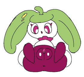 anus clitoris female genitals green_hair hair leaf leaf_hair multicolored_body open_mouth plant plant_hair plump_labia pseudo_hair red_body red_eyes solo vulva white_body young slem nintendo pokemon elemental_creature elemental_humanoid flora_fauna generation_7_pokemon humanoid plant_humanoid pokemon_(species) steenee 2025 digital_drawing_(artwork) digital_media_(artwork)