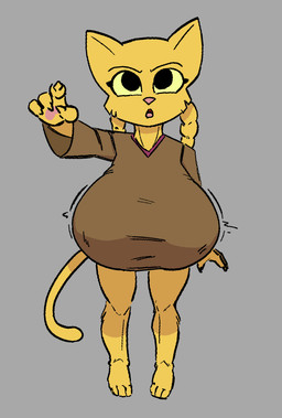 aged_down anthro big_breasts biped black_eyes braided_pigtails breasts claws clothed clothing eyebrows female front_view gesture green_clothing hand_gesture huge_breasts loli open_mouth oppai_loli pigtails pink_nose pointing pointing_at_viewer shortstack shortstack_female simple_background solo standing tongue yellow_body young young_anthro young_female stupidgnoll microsoft prequel_adventure the_elder_scrolls katia_managan felid khajiit mammal 2024