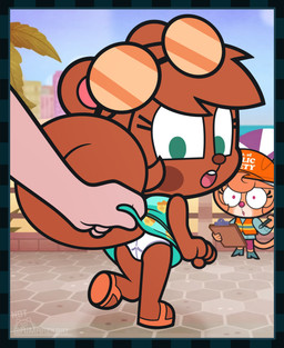 4_fingers anthro beach big_eyes big_head blue_bottomwear blue_clothing blue_shirt blue_skirt blue_sweater blue_topwear bottomwear brown_body brown_ears brown_fur brown_hair brown_nose brown_tail buckteeth butt butt_focus cheek_markings cheek_spots clothed clothed_anthro clothing clothing_lift curled_tail duo eyelashes eyewear facial_markings female fingers food fruit fur glasses green_eyes hair hand_on_skirt head_markings headgear headkerchief headwear humanoid_hands kerchief loli looking_back male male/female markings multicolored_body multicolored_clothing multicolored_kerchief nut_(fruit) on_model on_style open_mouth orange_clothing orange_eyewear orange_glasses panties pink_inner_ear pink_tongue plant print_bottomwear print_clothing print_shirt print_skirt print_topwear public public_exposure raised_bottomwear raised_clothing raised_skirt rear_view red_eyes red_nose shirt short_hair skirt skirt_lift squirrel_tail style_emulation surprised surprised_face sweater swimwear tail teeth tongue topwear two_tone_body two_tone_clothing underwear upskirt white_clothing white_panties white_underwear young young_anthro young_female third-party_edit unknown_artist murphy_and_mitzi chrysanthemum_(ajmarekart) mitzi_(ajmarekart) chinchilla chinchillid human mammal rodent sciurid tree_squirrel digital_drawing_(artwork) digital_media_(artwork) hi_res