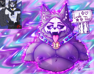 ahegao anthro big_muscles big_pecs bone bone_mask jewelry looking_pleasured male mask muscular necklace nipples nude pecs percings skull skull_mask solo lygththys reference_image
