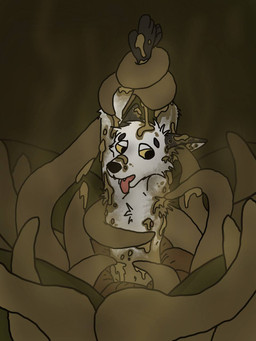 anthro black_ears black_hands duo ear_penetration feces feces_everywhere feces_on_body feces_on_hand feces_on_head forced front_view fur hands_up male male/male open_mouth penetration tentacle_in_ear tentacle_penetration tentacles tongue vore white_body white_fur boundtobemessy arctic_fox canid canine fox mammal tentacle_creature true_fox 2022 3:4 hi_res