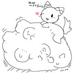 ambiguous_gender ambiguous_pred anthro anthro_pred belly belly_on_ground big_belly biped blush ears_up face_imprint fluffy fluffy_tail fully_inside fur hand_imprint heart_reaction heart_symbol huge_belly hyper hyper_belly immobile imprint lying mass_vore monotone_background monotone_body monotone_fur multiple_prey name_in_text on_front one_eye_closed open_mouth open_smile resting_on_belly side_view simple_background smile soft_vore solo tail text unseen_prey vore white_background white_body white_fur nattya amu_(nattya) 1:1 2010 digital_drawing_(artwork) digital_media_(artwork) english_text sketch female_(lore)