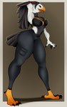 anthro ass_up avian_feet big_breasts bra breasts butt claws clothing feathers female raised_hips slim small_waist solo tail tail_feathers thick_thighs tight_clothing toe_claws underwear wide_hips fake_anna accipitrid accipitriform avian bird eagle 5:8 absurd_res hi_res