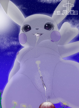 after_sex anthro anus bodily_fluids breasts cum cum_drip cum_from_vagina cum_in_mouth cum_in_uterus cum_in_vagina cum_inside disembodied_penis drinking drinking_cum dripping duo erection female genital_fluids genitals heart_eyes heart_symbol looking_at_viewer looking_down low-angle_view male navel night nippel nipples nude nude_anthro open_mouth penis plant pokemorph purple_eyes sky smile solo_focus spread_vulva spreading star teeth translucent uterus vaginal_canal vulva white_body x-ray_view silavos nintendo pokemon pokemon_pokopia peakychu generation_1_pokemon ghost mammal pikachu pokemon_(species) rodent spirit hi_res watermark
